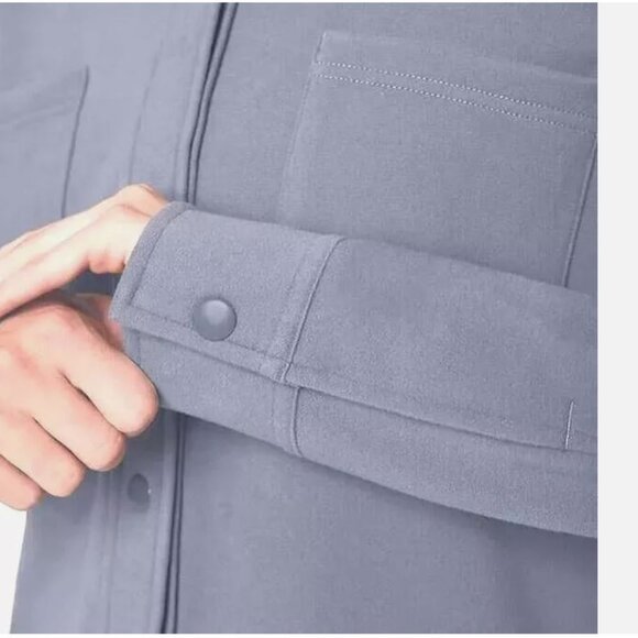 Mondetta Women's Cozy Warm Fleece Shirt Jacket - Blue - L/XL - Picture 3 of 4